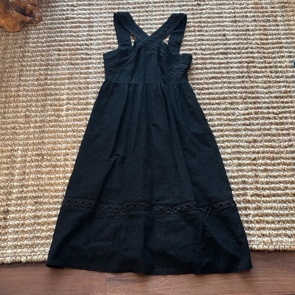 J.O.A. Black Lace Midi Dress